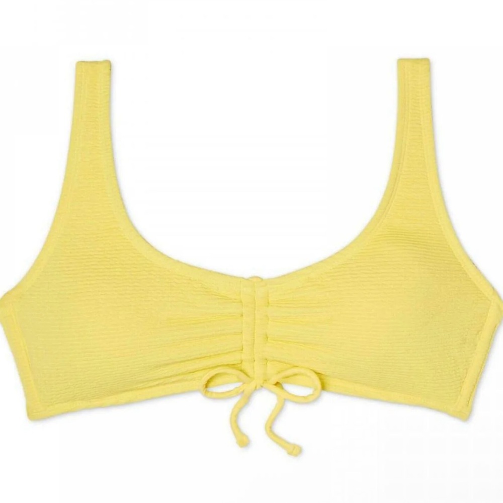 Xhilaration Bright Yellow Bikini Top